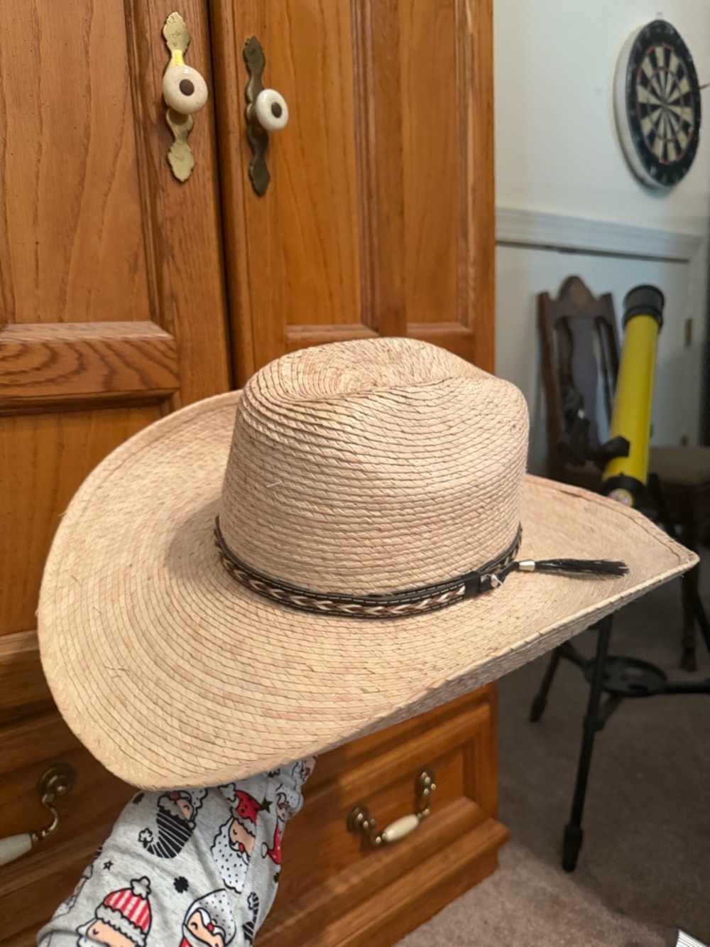 men’s straw cowboy hat brand new